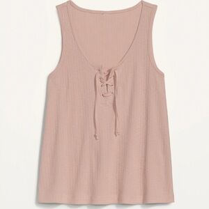 Old Navy Rib-Knit Lace-Up Swing Tank Top